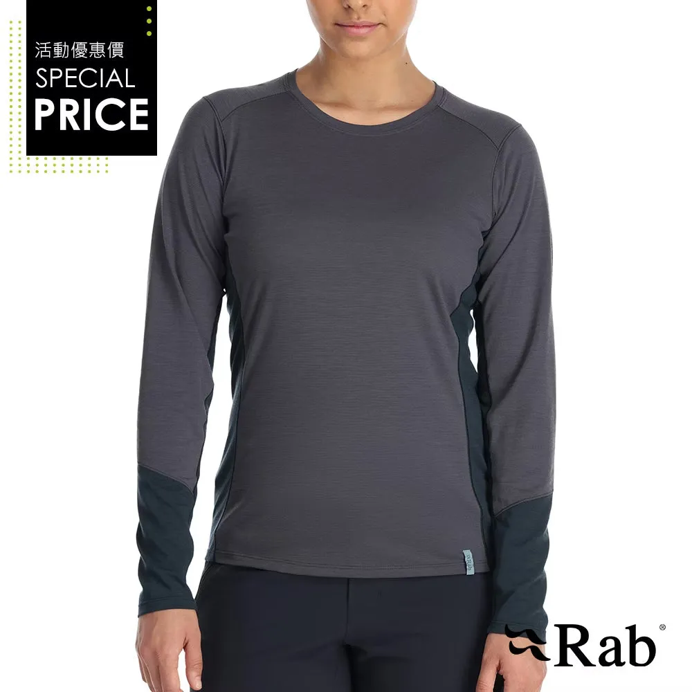 RAB 英國 Syncrino Base LS Tee 女羊毛混紡長袖排汗衣 QBL33