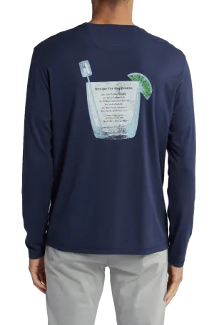 Recipe For Happiness LS T-Shirt Navy