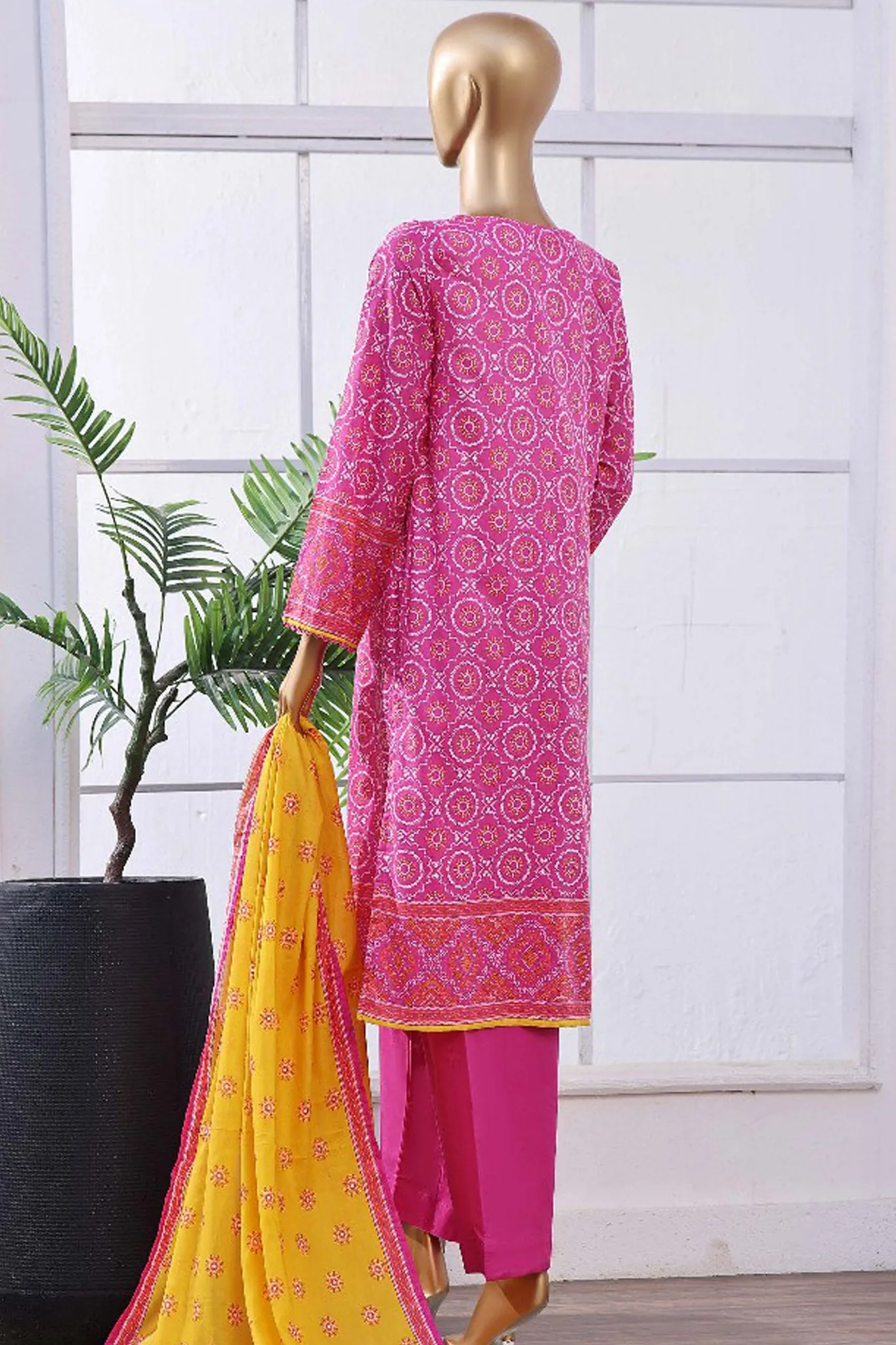 Sada Bahar Stitched 3 Piece Printed Lawn Vol-08 Collection'2024-PL-300-Magenta