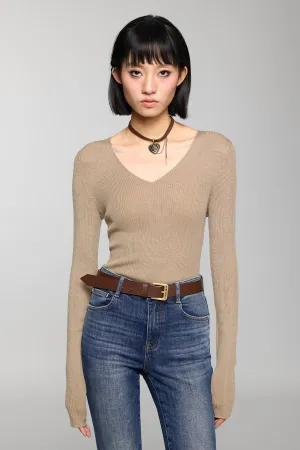 Sexy V-Neck Stretch Slim Fit Knit Wear