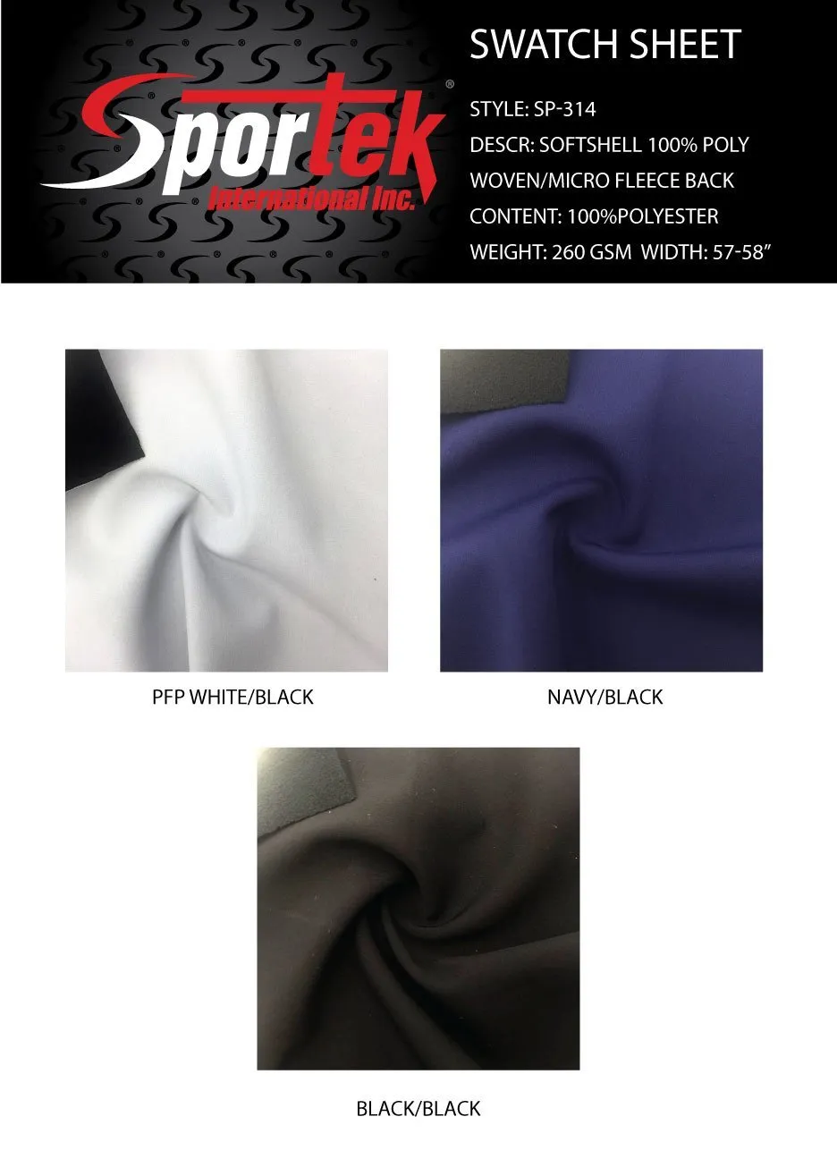 SP-314 Sportek Brand softshell with poly weaved face