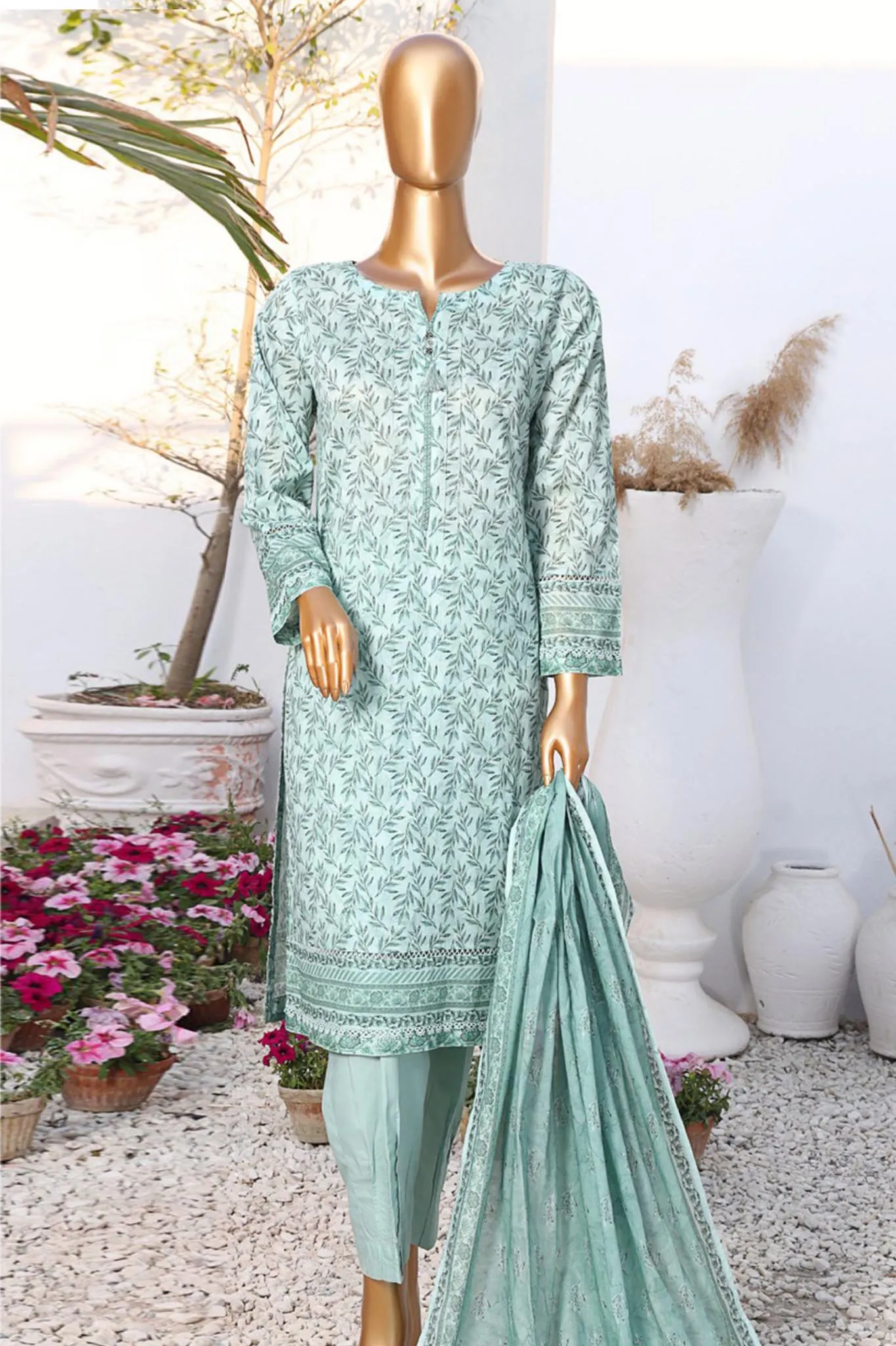 Summer Vibes By HZ Stitched 3 Piece Printed Lawn Vol-01 Collection'2024-PSL-409