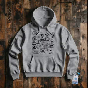 Travel Stamps - Pullover Hoodie