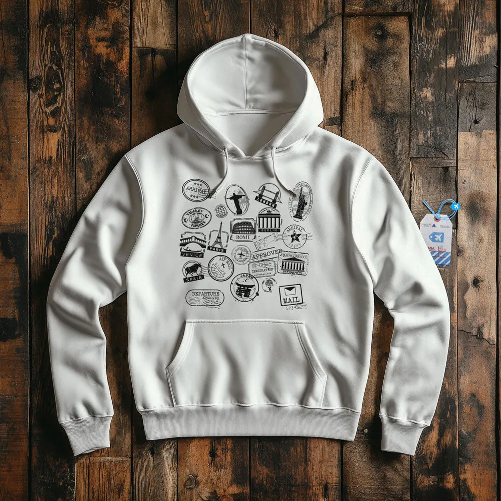 Travel Stamps - Pullover Hoodie