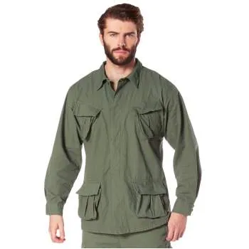 Vintage Style Vietnam Fatigue Shirt Rip-Stop